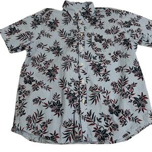 Brooks Brothers Regent Floral Pattern Seersucker Button Down Shirt Large